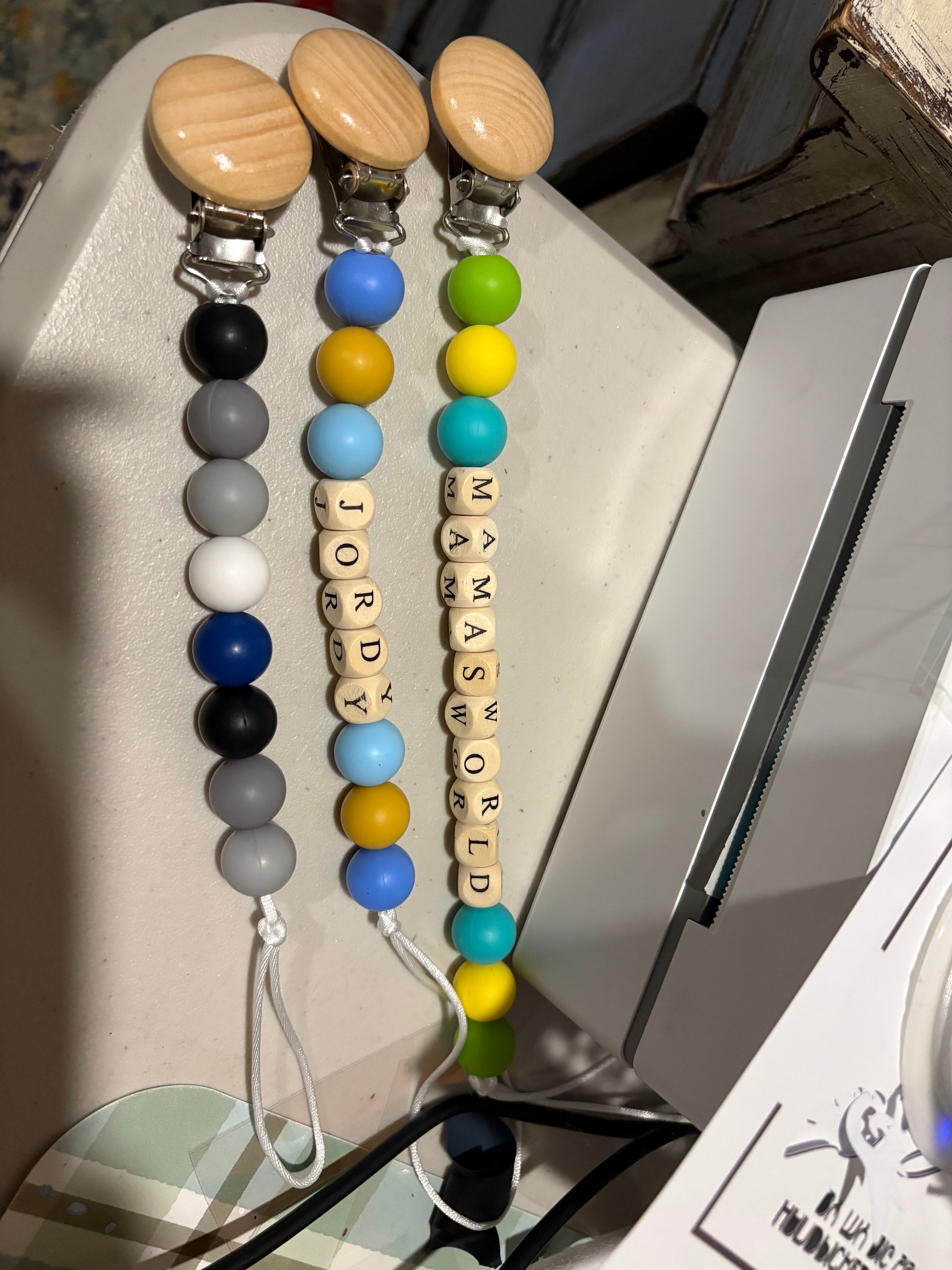Custom pacifier Clips